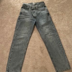 Holly Asymmetric Straight Leg Jeans